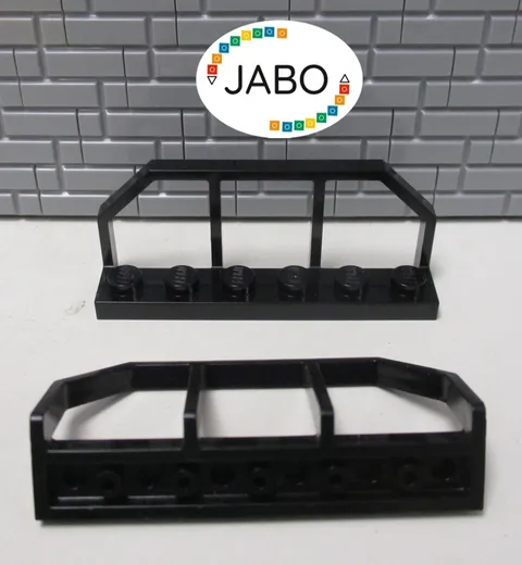 (M4/6/8) LEGO 2x 6583 Railway Railing 1x6 black 10133 10014 4565 10219