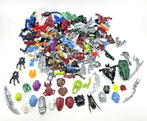 LEGO BIONICLE Large Bulk Lot Random Parts Pieces Weapons Masks Armor 1 lb 10 oz