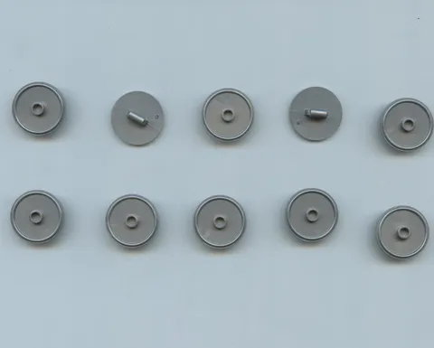 LEGO x 10 Flat Silver Minifigure, Shield Circular Round Rimmed Face Stud Castle