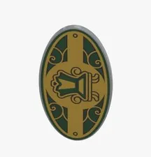 LEGO Oval Shield Green Gold Minifigure Knights Elves Accessories 114853 6575434