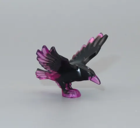 LEGO New Raven bird trans dark pink black  Animal air minifigure