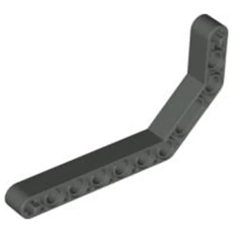 Lego Dark Gray TECHNIC Liftarm Modified Bent Thick 1 x 11.5 Double Part 32009 T1