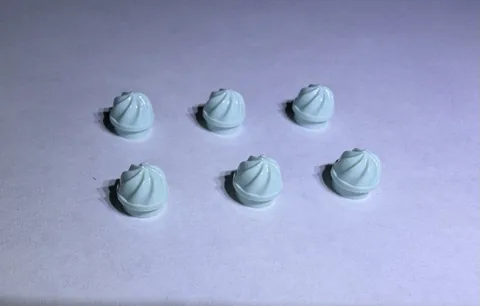 Lego Lot Of 6 Light Blue Aqua Cupcake Icing Food City Swirl Decoration Top New