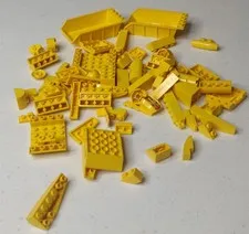 LEGO YELLOW  LOT  BRICKS BUILDING PIECES BRICK
