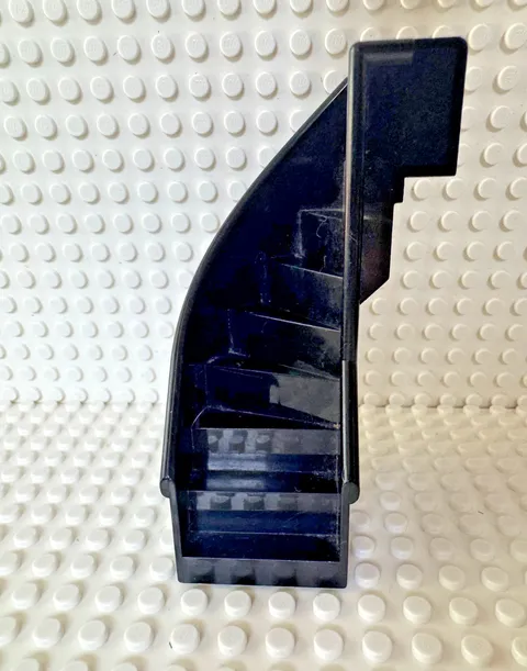 LEGO Stairs 6 x 6 x 9 1/3 Curved Enclosed 2046 Black