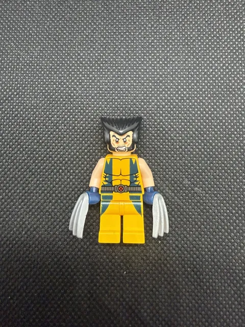 AUTHENTIC LEGO Marvel Wolverine Minifigure w/ Claws Accessory (Yellow Suit) 6866