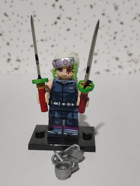 Custom Lego Demon Slayer-  Tengen Uzui Minifigure with black stand m35