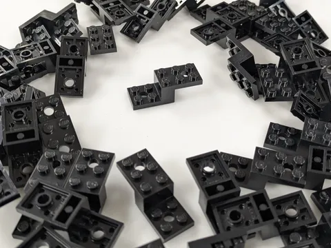 Lego x50 New Black Bracket 5 x 2 x 1 1/3 with 2 Holes # 11215 MOC Parts