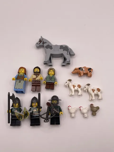 Lego Kingdoms Mill Village Raid Minifigure Lot RARE Castle 7189 2011 Goat Dragon