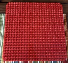 LEGO Duplo RED Base Plate Large Building 15x15"