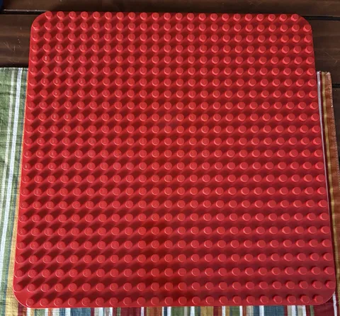 LEGO Duplo RED Base Plate Large Building 15x15"