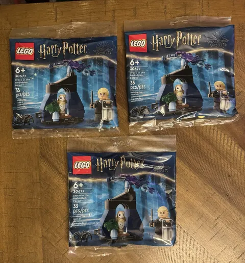 🦉 New! Lot Of 3.. LEGO 30677 HARRY POTTER Poly Bag- DRACO IN  FORBIDDEN FOREST