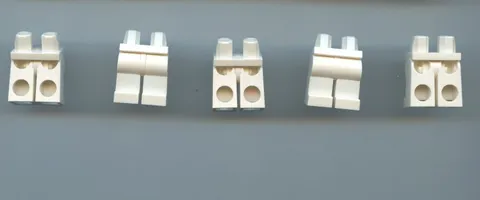 LEGO x 5 Minifigure White Hips and Legs Plain 970c00