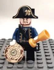 LEGO Pirates of the Caribbean Captain Barbossa Minifigure Blue Uniform #POC028