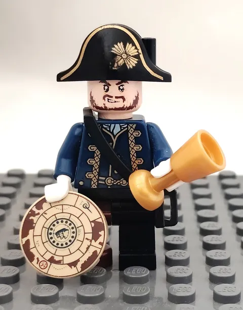 LEGO Pirates of the Caribbean Captain Barbossa Minifigure Blue Uniform #POC028