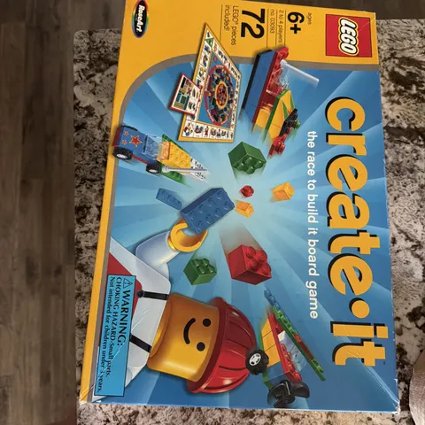 LEGO CREATE-IT - Race to Build It Board Game - 03093 RoseArt - 72 Pcs COMPLETE
