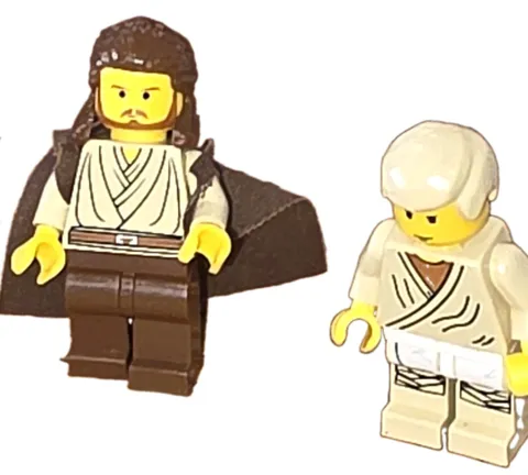 LEGO Star Wars Ep 1 Obi-Wan Kenobi 7161 Qui-Gon Jinn Lot of 2 sw0024 sw0027