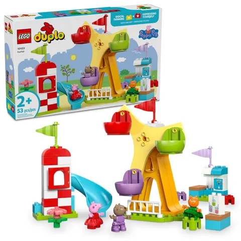 LEGO DUPLO 10453 Peppa Pig Funfair Ferris Wheel Toy Set Candy Cat Danny Dog New