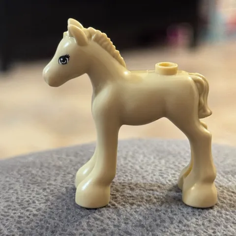 Lego Foal Horse Miniature Cream Colored Tan Toy Figure Farm Animal Pretend Play