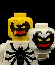 Lego Marvel Spiderman Anti Venom Misprint Minifigure Head Rare Prototype Error