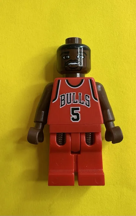 Lego NBA Basketball Derek Rose Minifigure 3566 Chicago Bulls #5 Rare!!