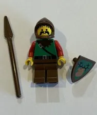 LEGO Castle Minifigure Dark Forest Forestman 4 With Shield Cas010