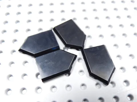LEGO Lot of 4 Black 2x3 Smooth Pentagon Tiles Plates BH