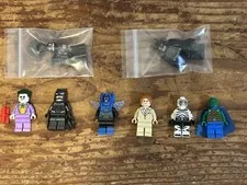 LEGO DC Batman Minifigure Lot: Martian Manhunter, Blue Beetle, Batman, Catwoman