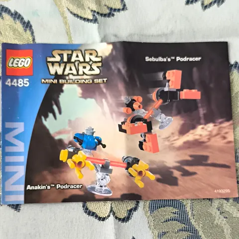 LEGO instructions Star Wars 4485 Sebulba/Anakin Podracer booklet DE/EN/FR