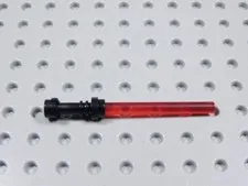 LEGO Trans Red w/ Black Hilt Lightsaber Weapon Star Wars Minifig BG