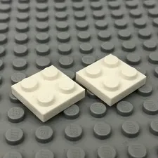 LEGO 3022 White Plate 2 x 2 (x2)