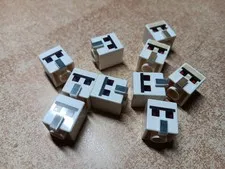 LEGO BULK LOT 10 MINECRAFT IRON GOLEM MINIFIGURE HEAD CUBES
