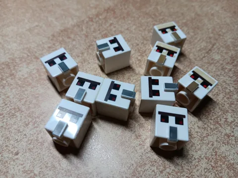 LEGO BULK LOT 10 MINECRAFT IRON GOLEM MINIFIGURE HEAD CUBES