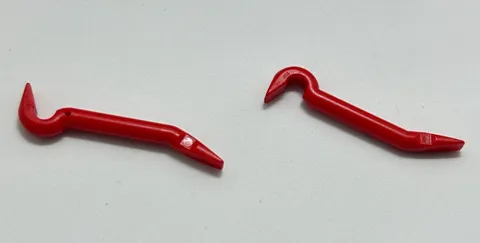 Lego 92585 Minifigure Utensil Crowbar Red Lot Qty 2