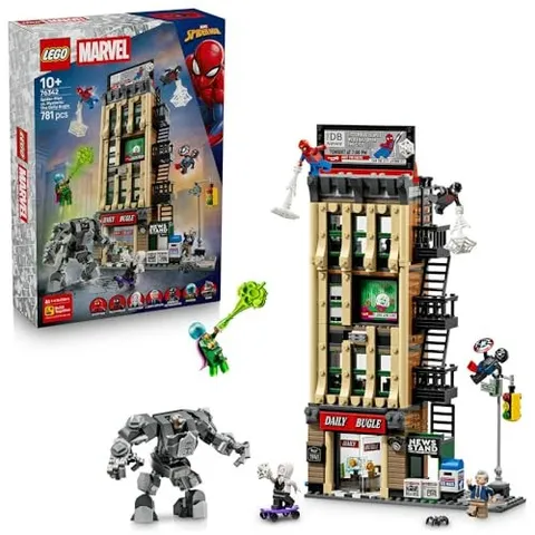 LEGO Marvel Spider-Man vs. Mysterio: Daily Bugle Toy Birthday Gift Building