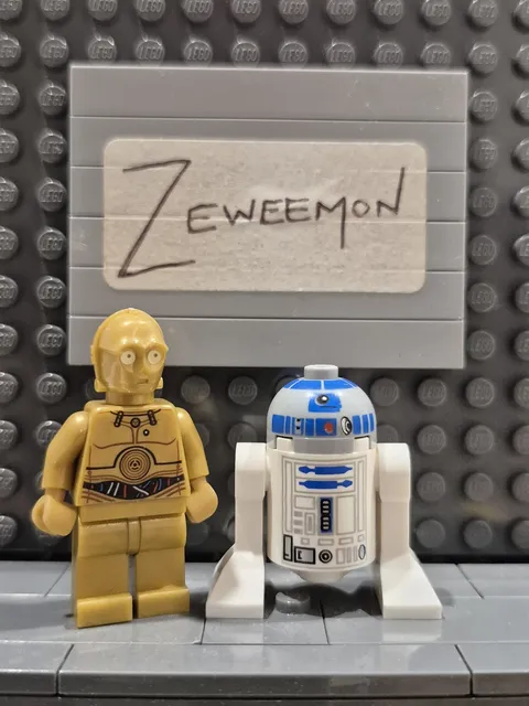 C-3PO R2-D2 droids Star Wars Lego figure minifigure