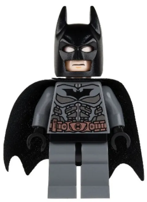 LEGO® Minifig sh0064 - Batman - Dark Bluish Gray Suit with Copper Belt
