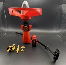 LEGO NINJAGO Arijitzu Kai Minifigure w/ Spinner and Weapons Very Light Use