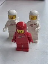 LEGO Classic Space Minifigure Lot Red And White w/ Backpacks Vintage