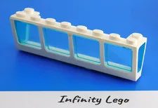LEGO White Windscreen 2x8x2 Trans-Light Blue Glass Ship Boat Airport Tower 2634