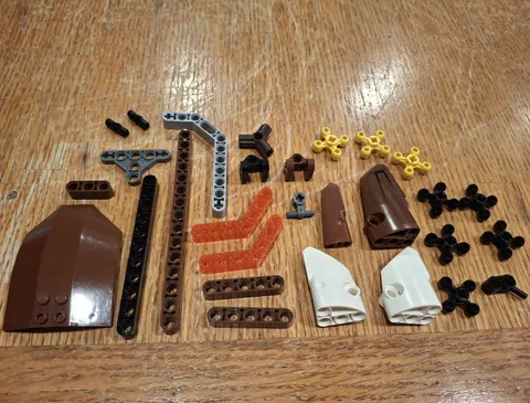 LEGO Technic Parts Bulk Lot Beams and Panels and Gears Multicolor Plastic
