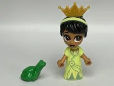 Lego Tiana Micro Doll Minifigure DP124 w/ Crown & Frog Disney Princess
