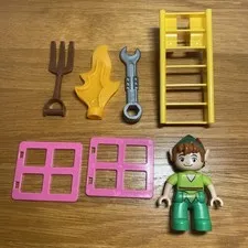 Lego Duplo - Lot Of 7 Ladder Flame Windows Wrench Peter Pan Pitch Fork