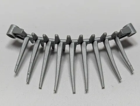 LEGO Bionicle 57562 59616 Barraki Spine Flexible Rubber light Gray Replacement