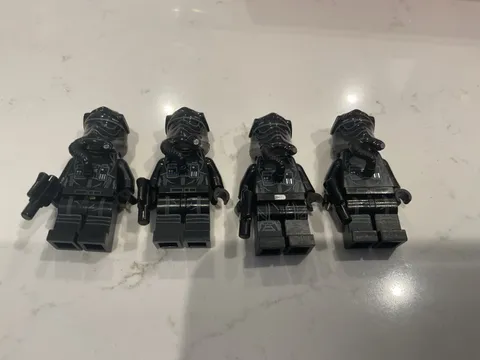 LEGO Star Wars First Order TIE Pilot Lot of 4 (sw0672) w/ Blasters