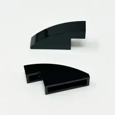 3573 LEGO Parts Slope Curved 4x1x1 2/3 BLACK (2)