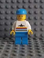 Lego 6399 - Airport Worker with Blue Cap Minifigure - Used