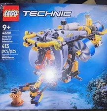 LEGO Technic 42201 Deep-Sea Research Submarine 413-Piece Set, 9+