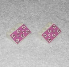 LEGO Freestyle - (x2) Slopes Flowers Pink Background - 3297px10 - From 4151 1995