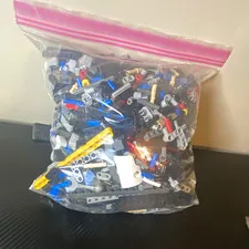 2+ pounds of LEGO Technic Bulk Lot Mixed Parts & Pieces Multicolor Plastic Bag